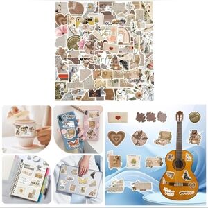 🍎 New 120 Stickers Vintage Aesthetic Junk Journal Vinyl Decals Decor Print